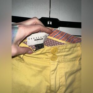 SANCTUARY Surplus Cotton Yellow Shorts